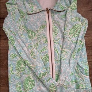 Lilly Pulitzer Green and Blue Patterned Cardigan